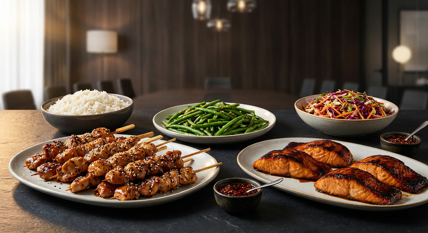 Asian cuisine collection - chef-prepared dishes for Dallas corporate catering