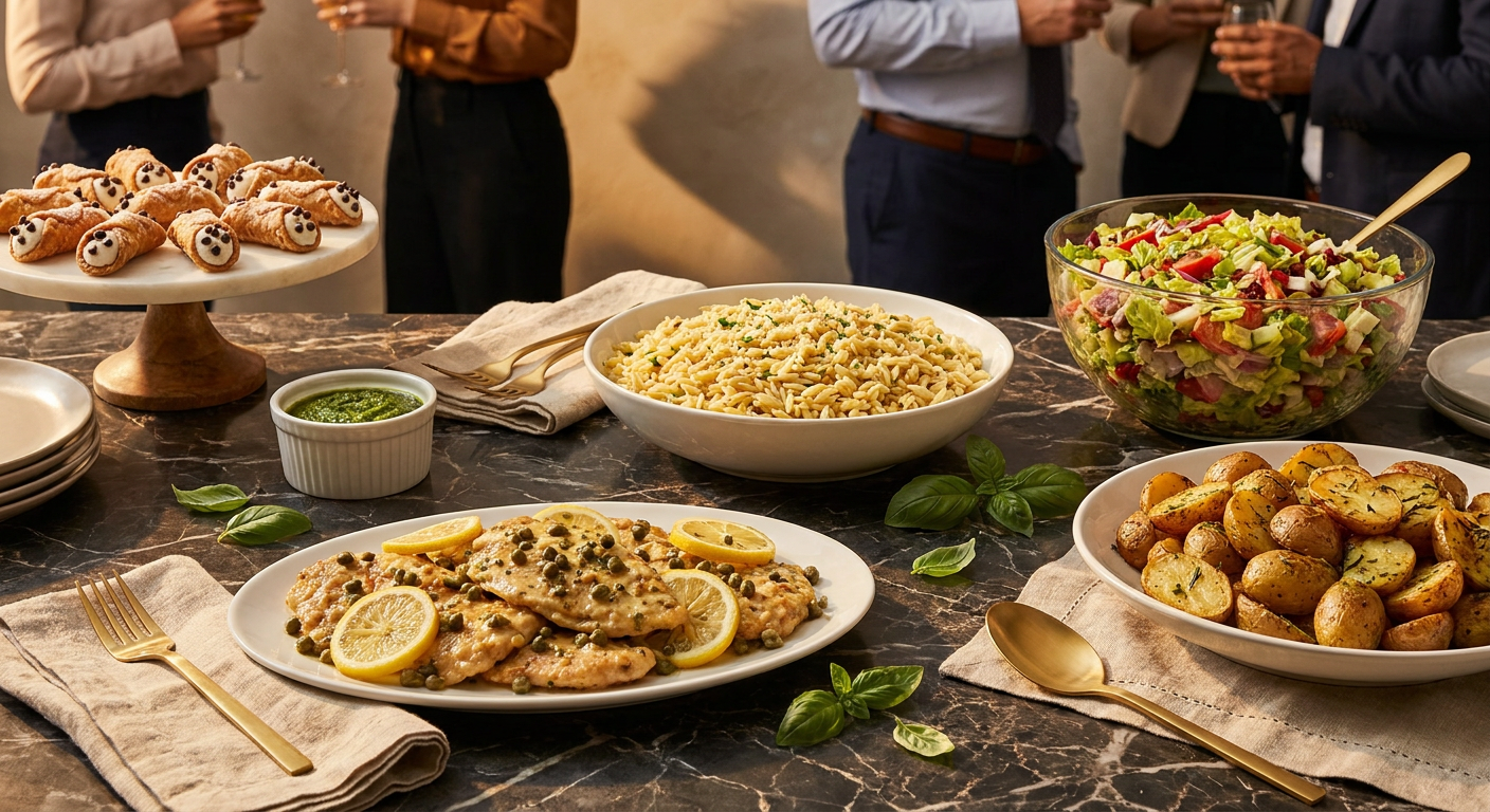 Italian cuisine collection - chef-prepared dishes for Dallas corporate catering
